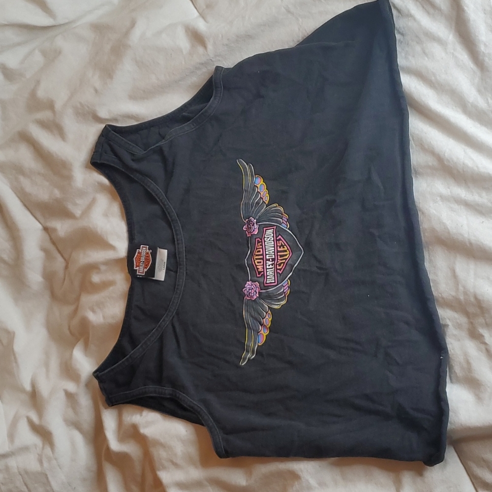 Harley Davidson cropped tee